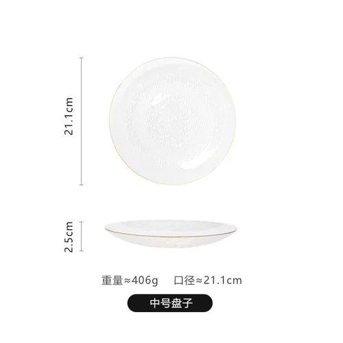 Glass Plate Household Transparent Tableware