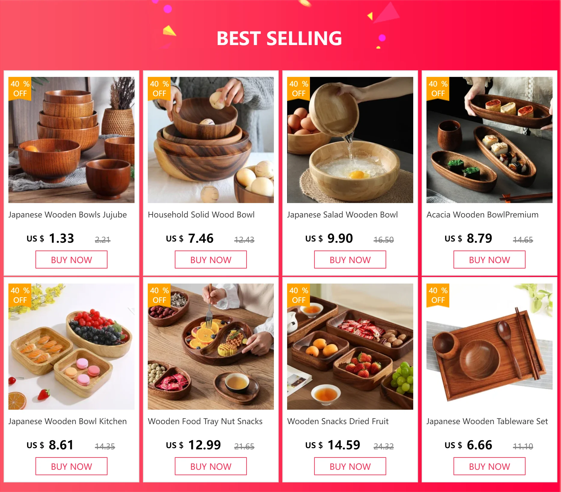 Japanese Wooden Bowls