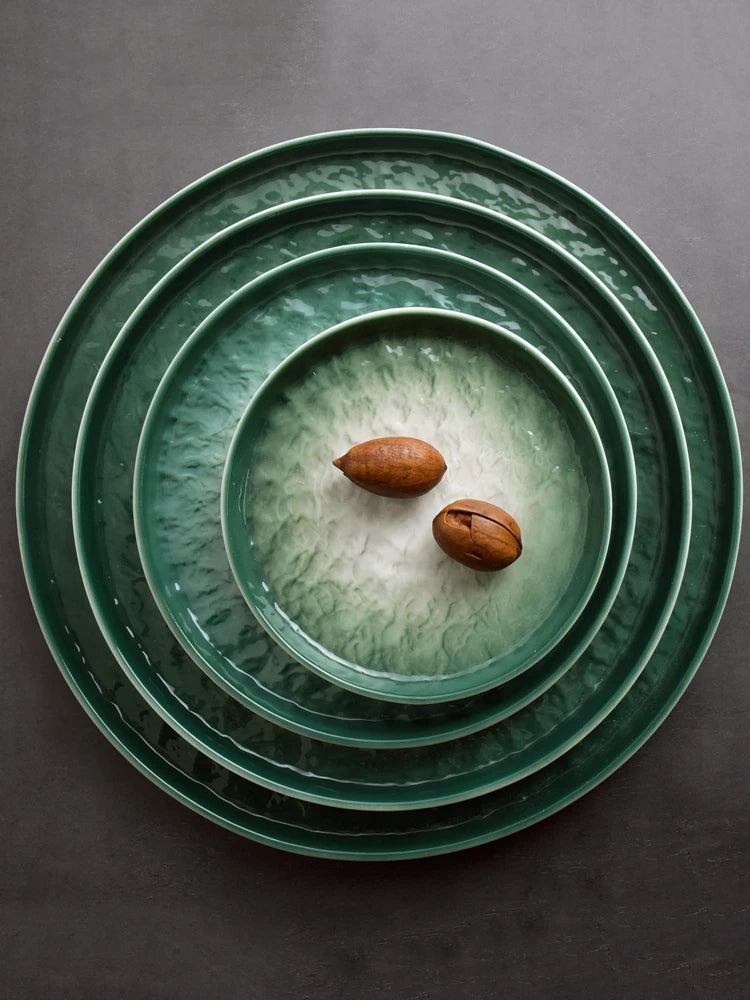 Nordic Gradient Emerald Steak Plate