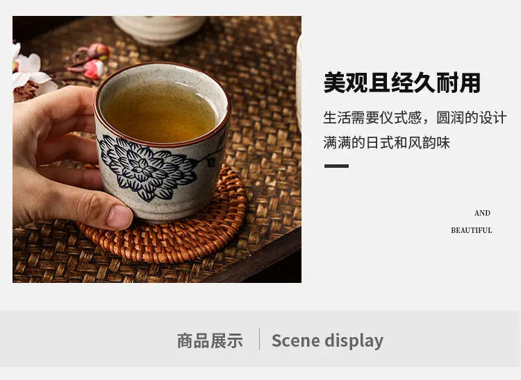 Japanese style Hefeng hand-painted ceramic tea cup