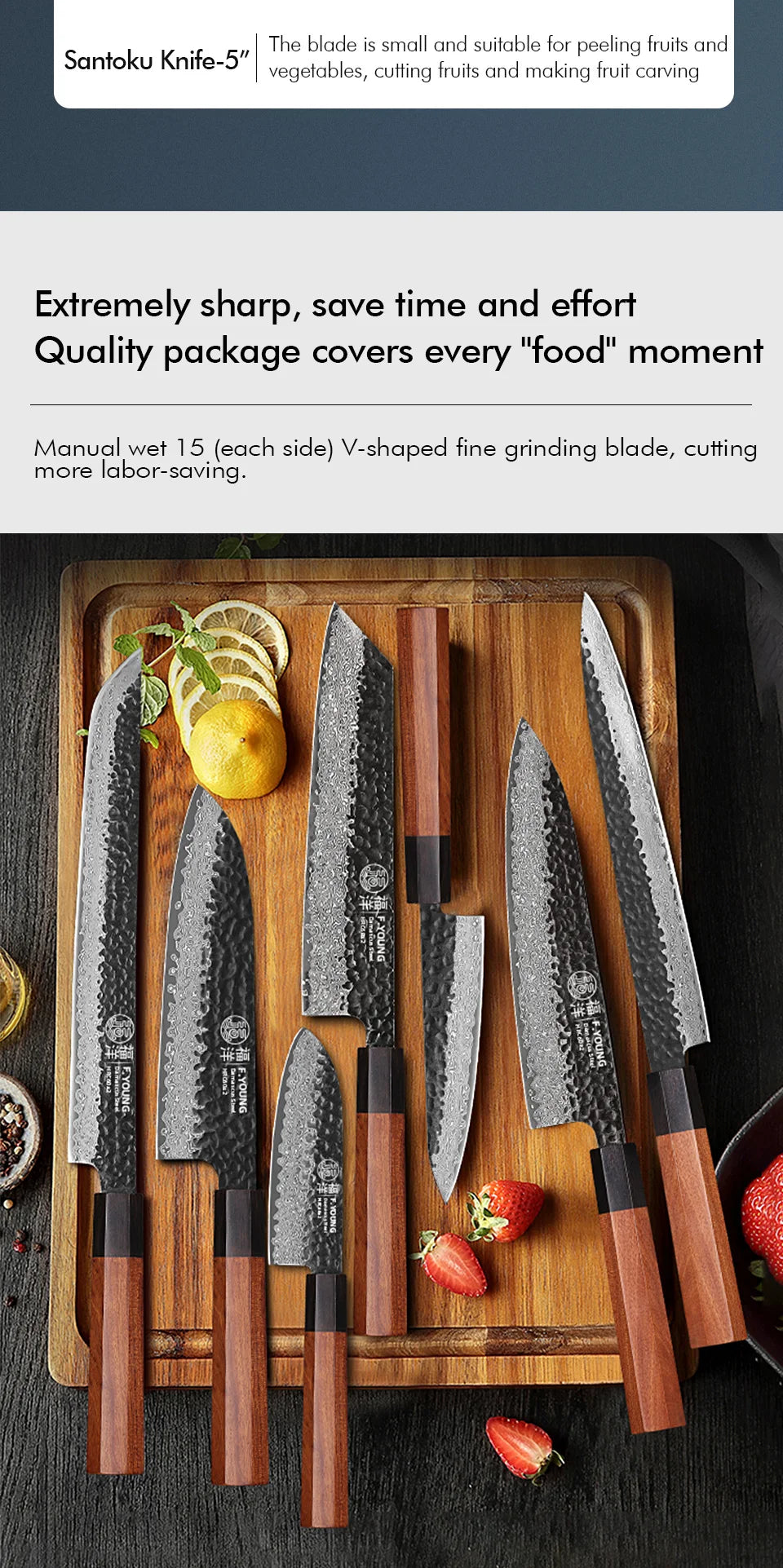 F.YOUNG Takumi Damascus Chef Knife