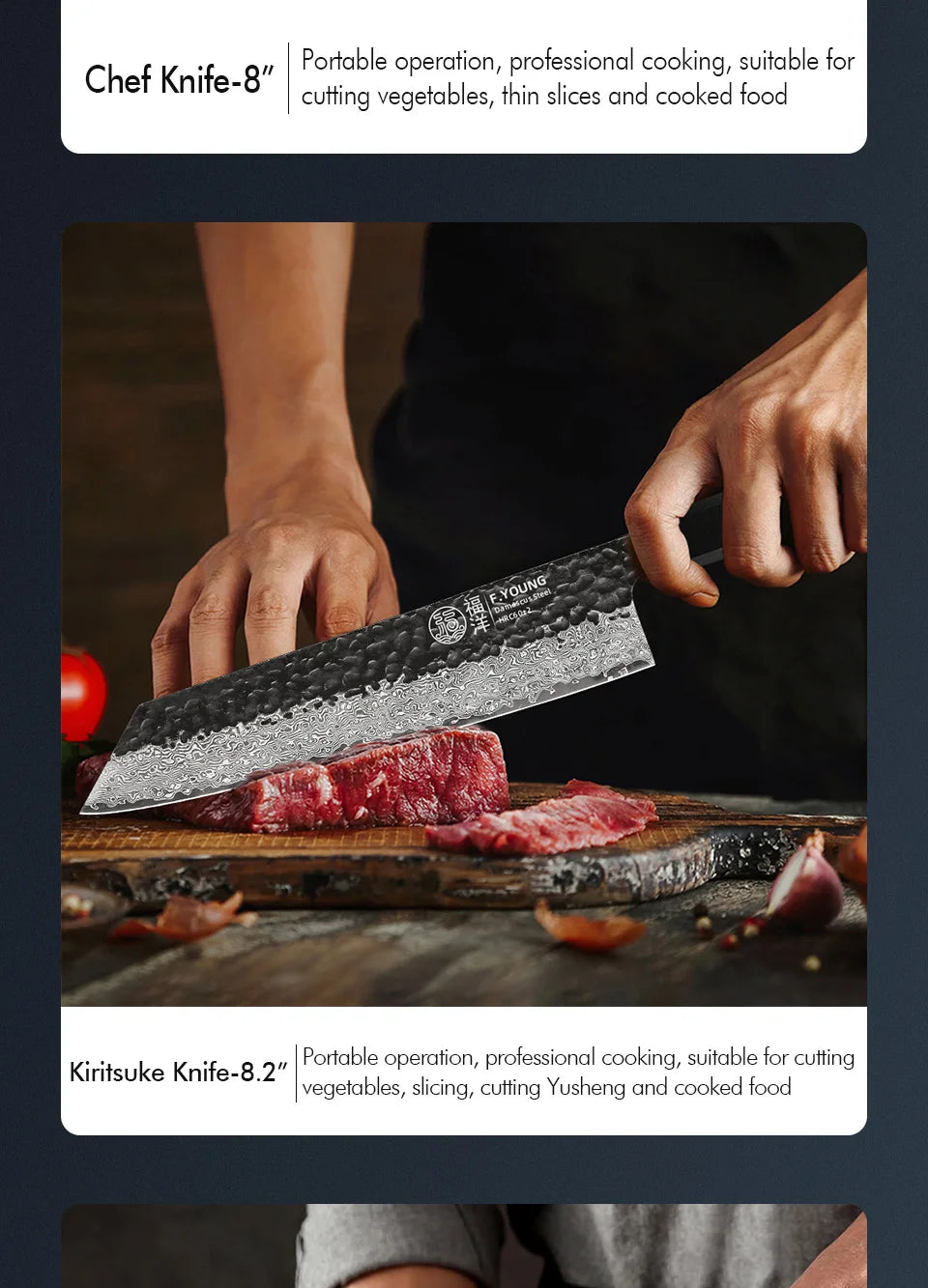 F.YOUNG Takumi Damascus Chef Knife