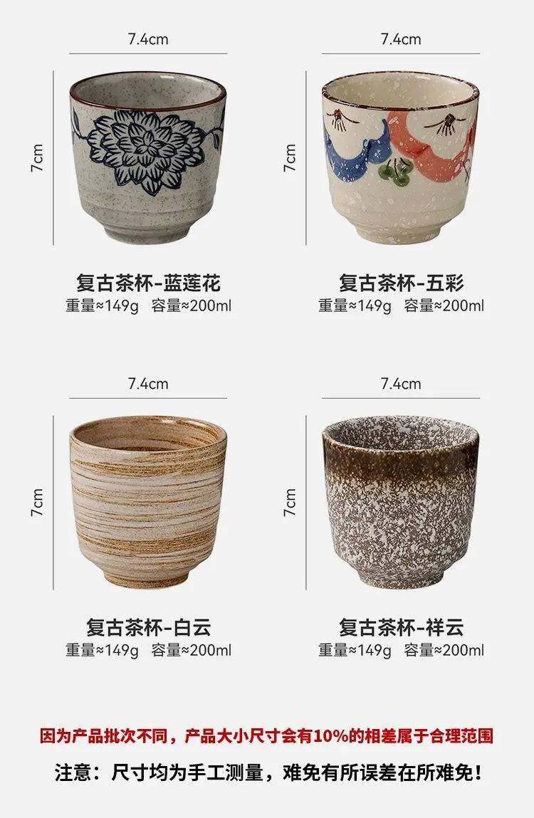 Japanese style Hefeng hand-painted ceramic tea cup