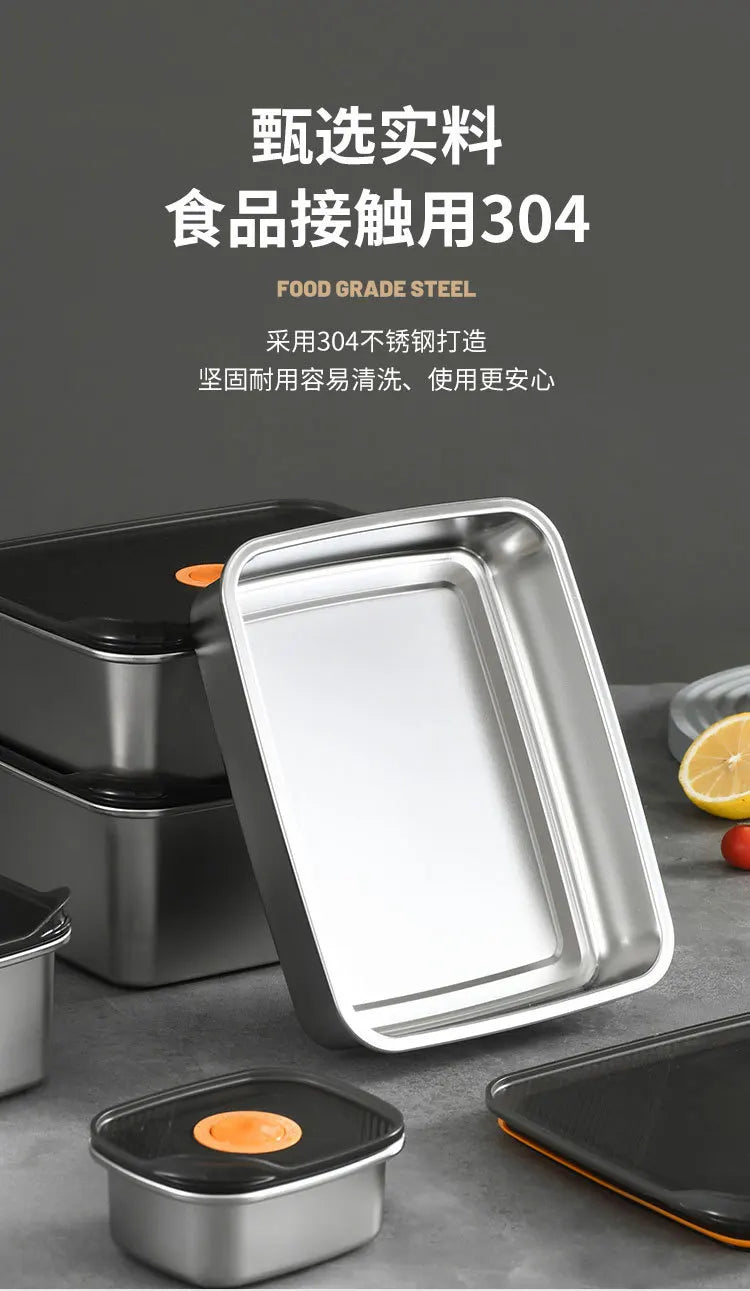 Stainless steel crisper sealed lunch box