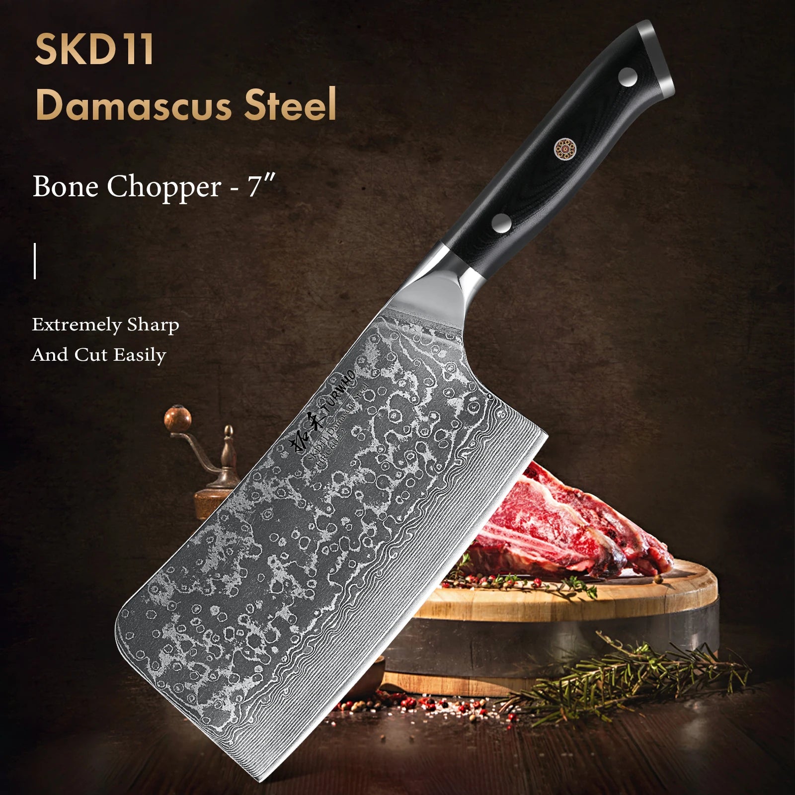 TURWHO 7" Bone Chopper Knife