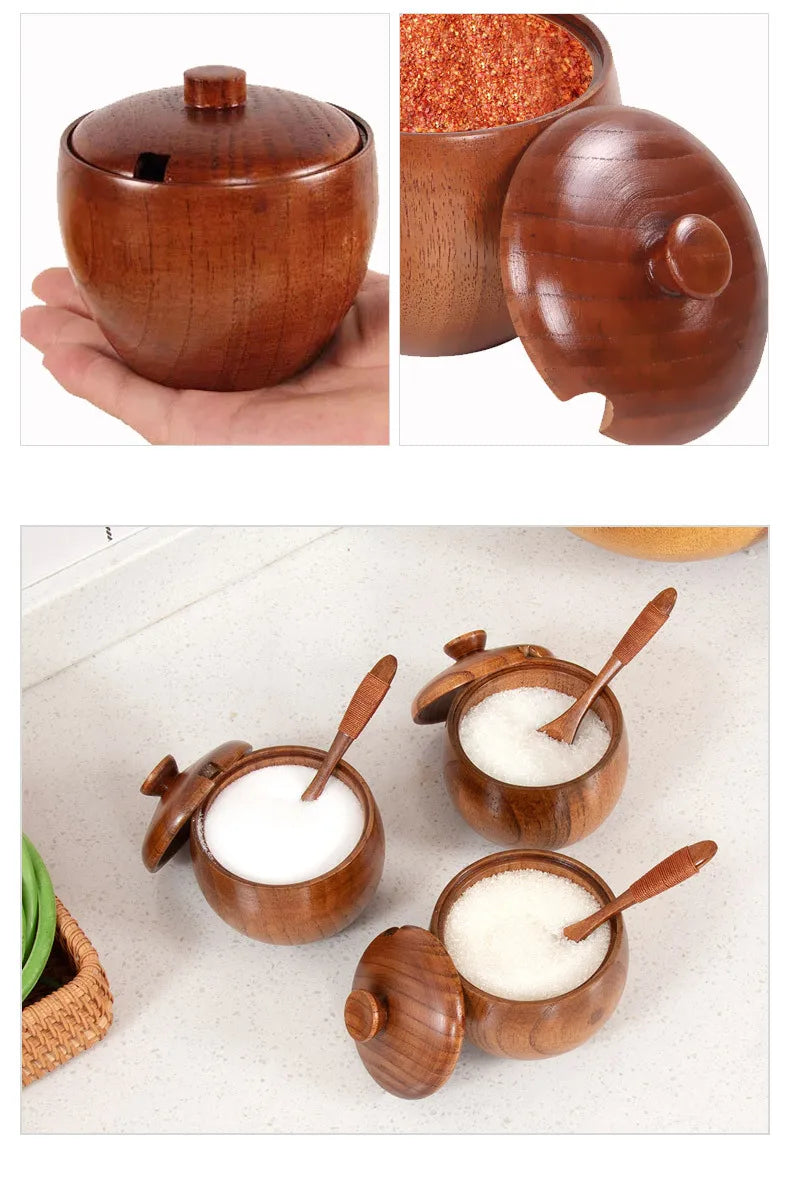 Wooden Seasoning Jar