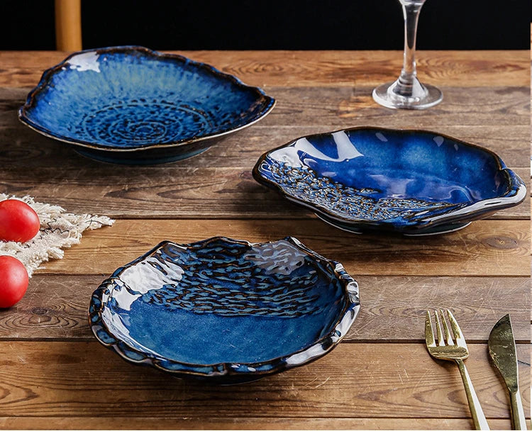 Kiln-Fired Irregular Ceramic Plate