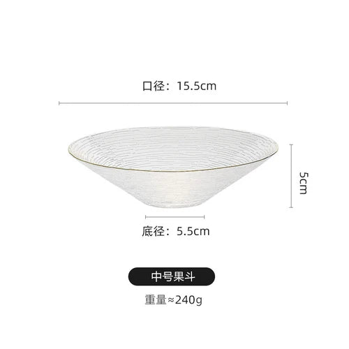 Glass Plate Household Transparent Tableware