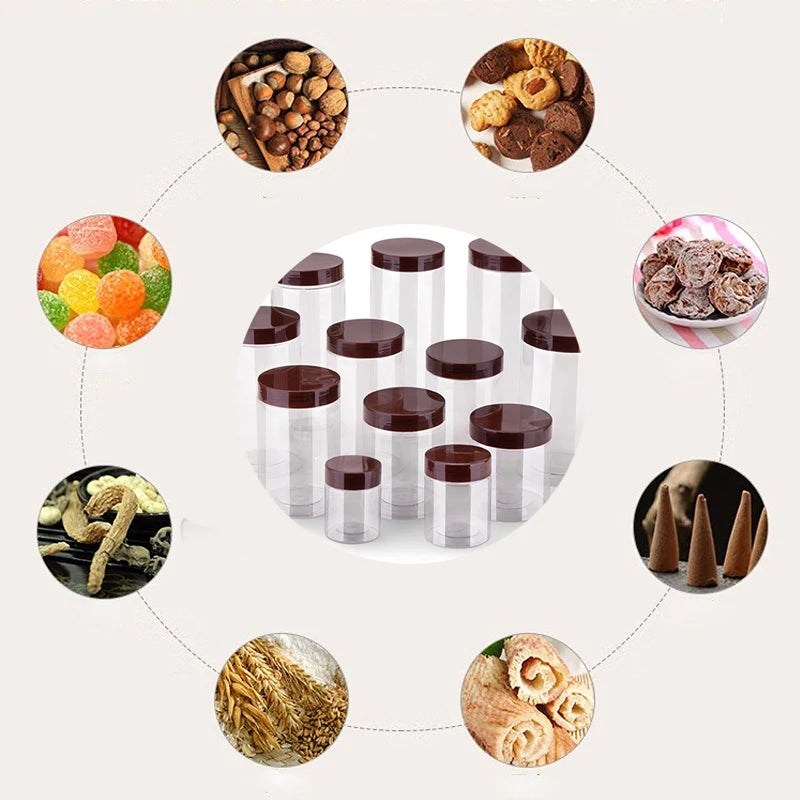 10pcs Food Storage Jars With Coffee Lid