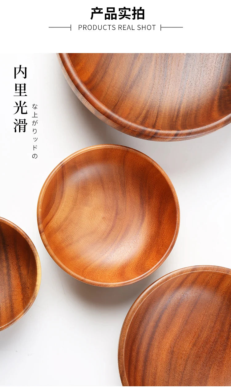 Acacia Wood Salad Wood Bowl