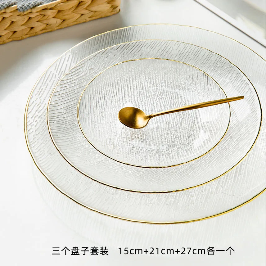 Glass Plate Household Transparent Tableware