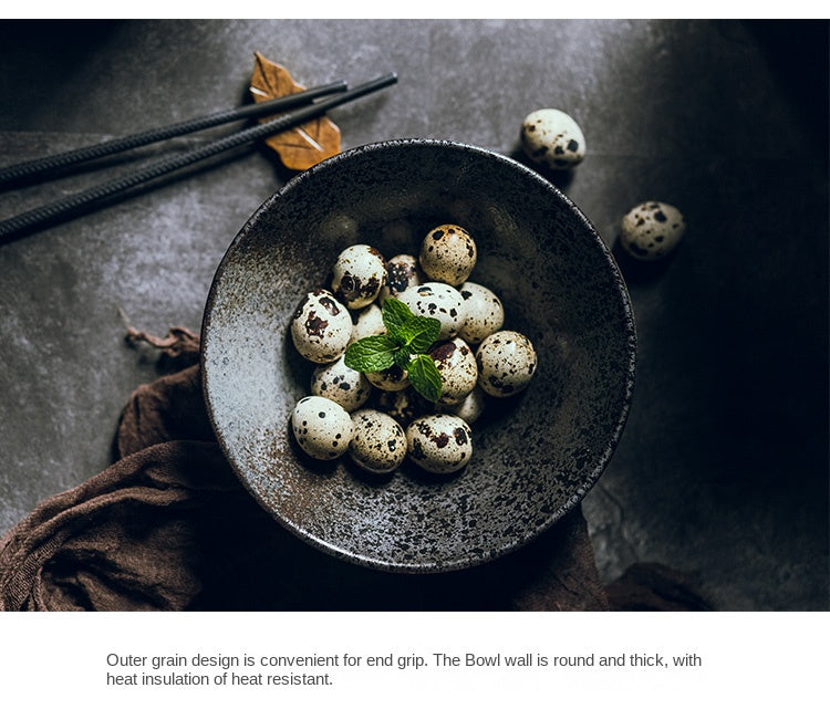 Japanese ceramic household ramen bowl