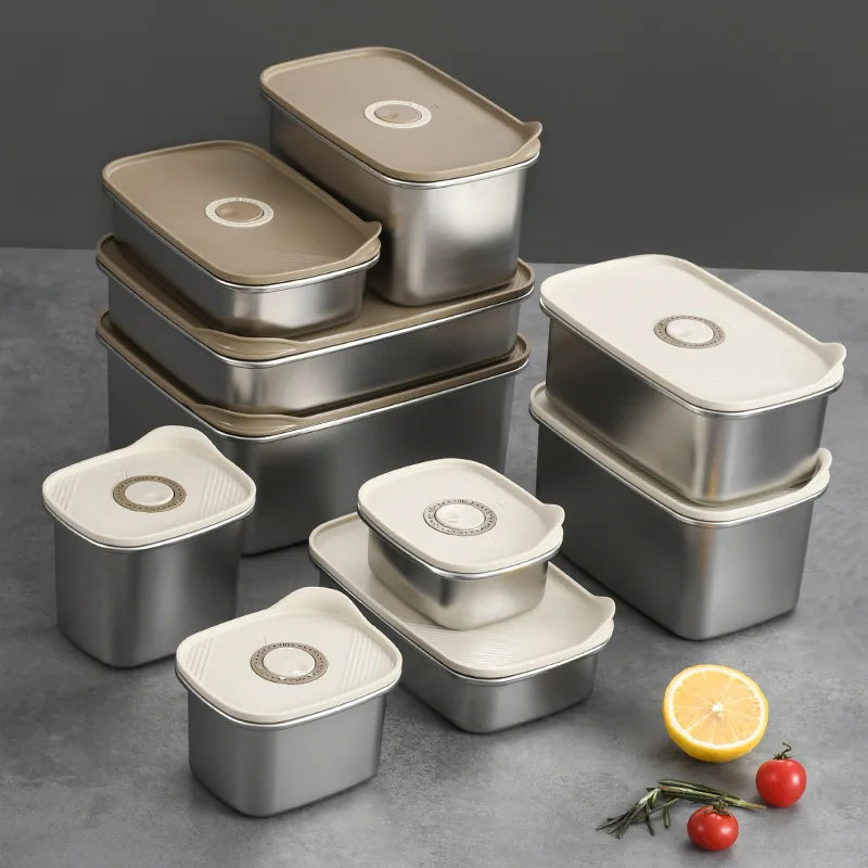 Stainless steel crisper sealed lunch box