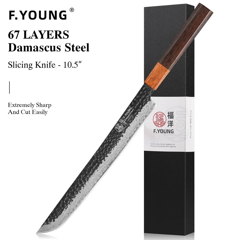 F.YOUNG Hand-Forged Japanese Damascus Chef Knife