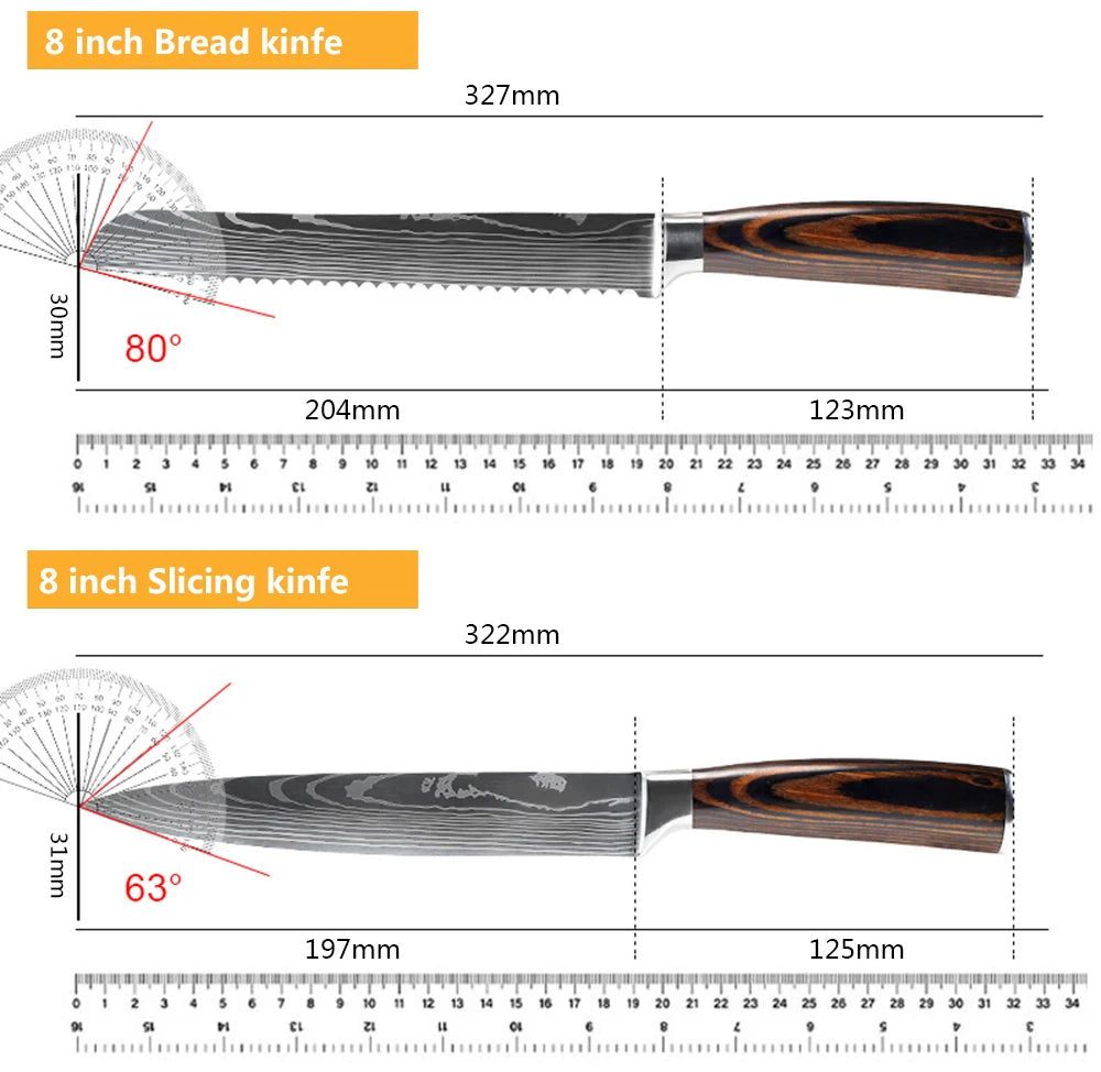 Hikari Series Laser Damascus Knife Collection