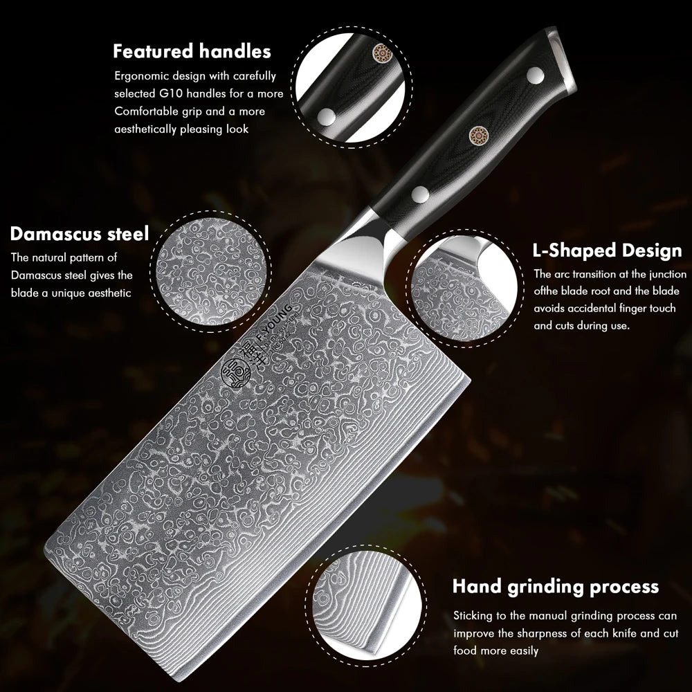 F.YOUNG 7" Chinese Cleaver Knife