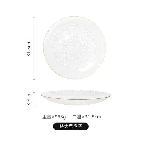 Glass Plate Household Transparent Tableware