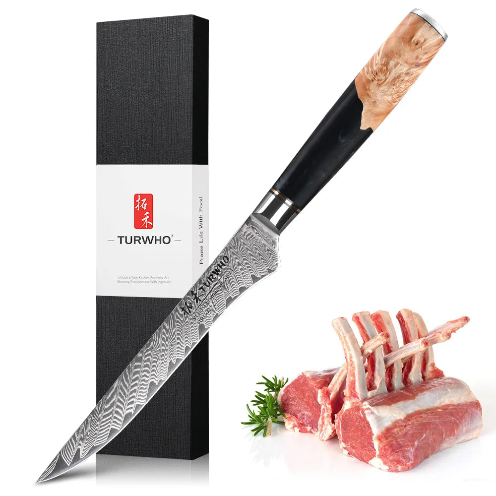TURWHO 1PC Damascus Kitchen Chef Knifes