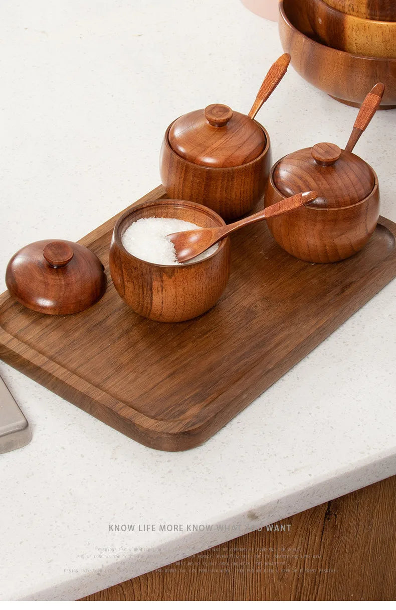 Wooden Seasoning Jar