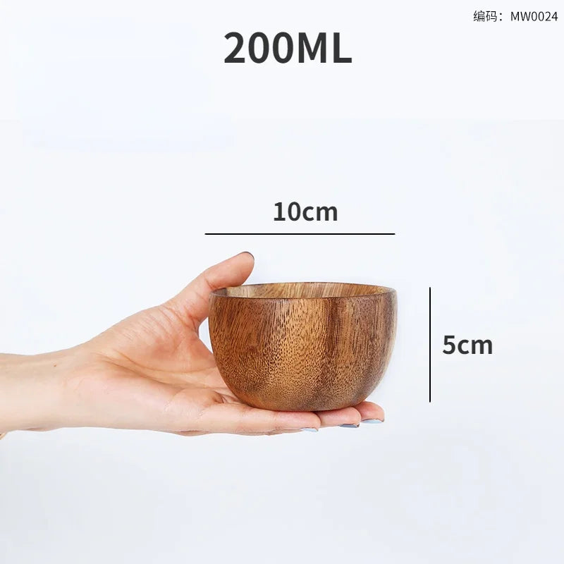 Acacia Wood Salad Wood Bowl