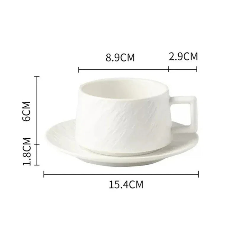 Japanese-style Rock Sand Ceramic Coffee Cup Set