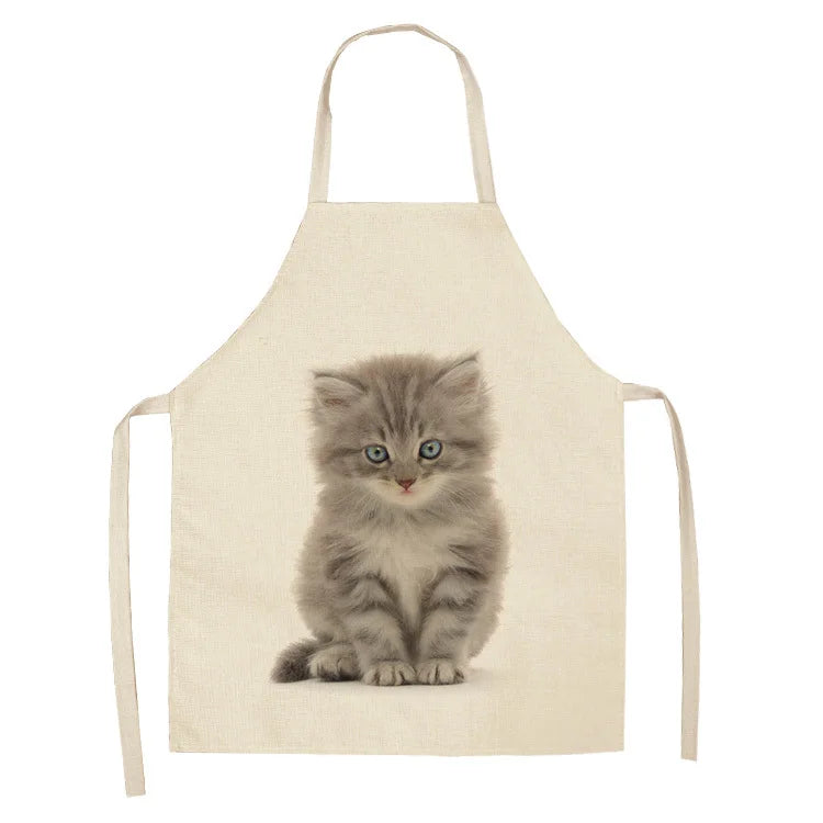 Cute cat printed apron