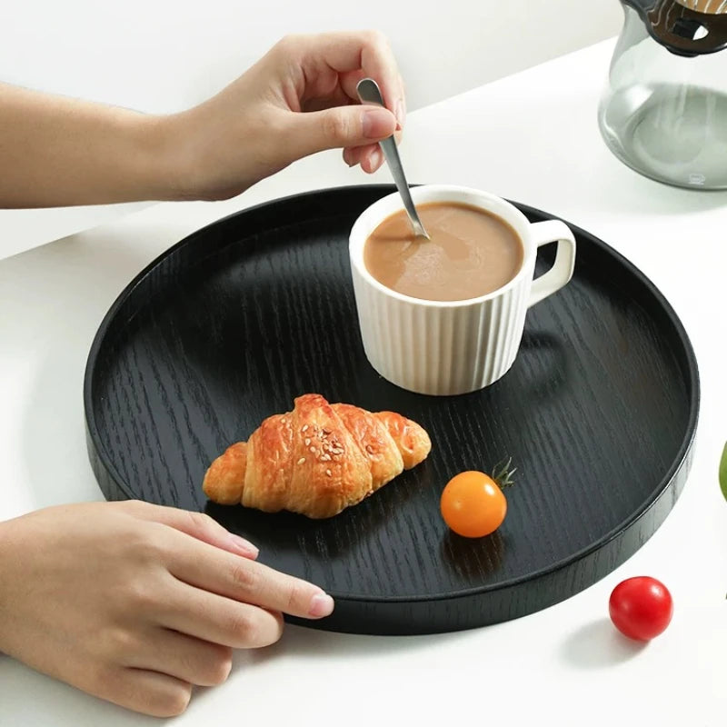Black Tray Solid Wood