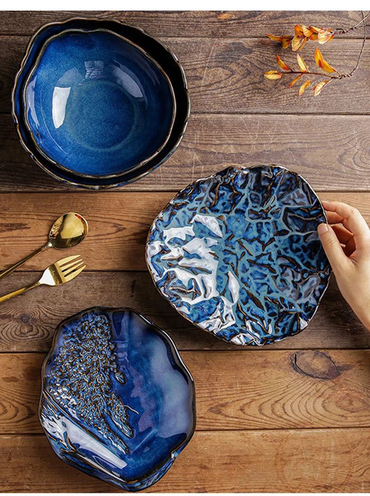Kiln-Fired Irregular Ceramic Plate