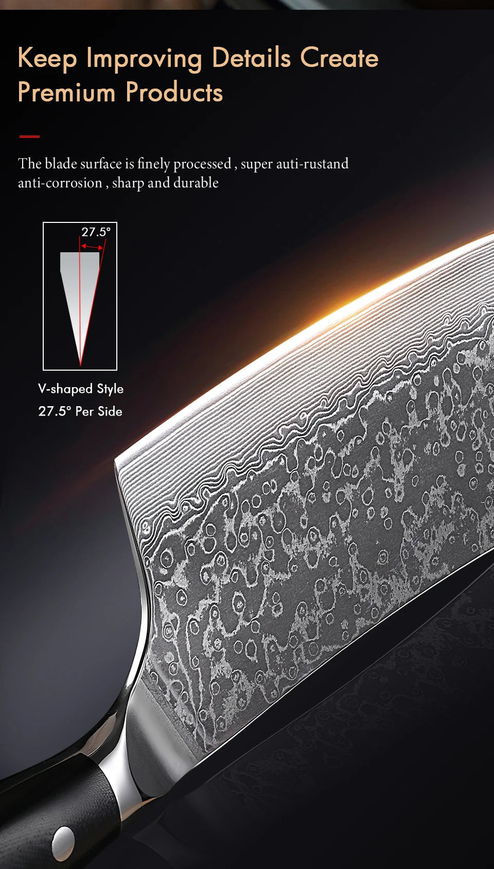 TURWHO 7" Bone Chopper Knife