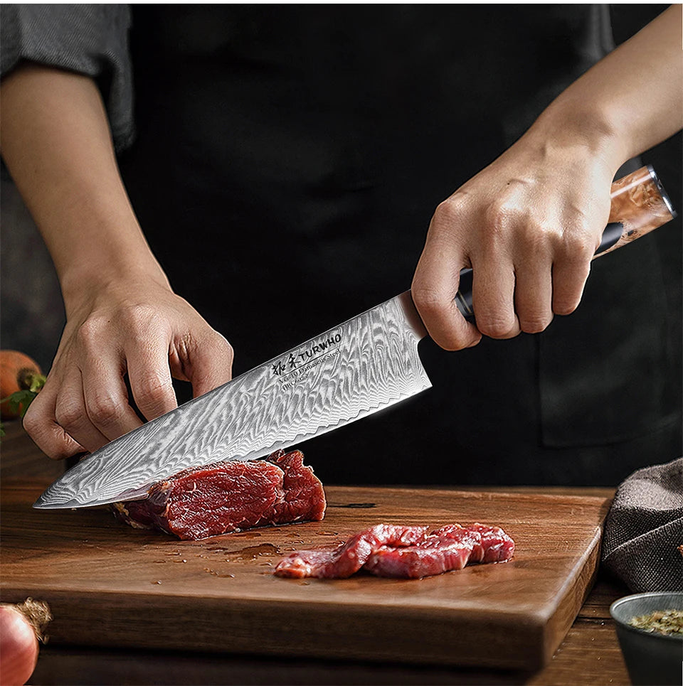 TURWHO 1PC Damascus Kitchen Chef Knifes