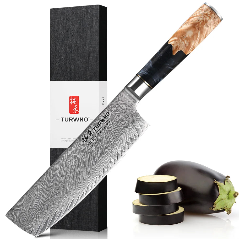 TURWHO 1PC Damascus Kitchen Chef Knifes