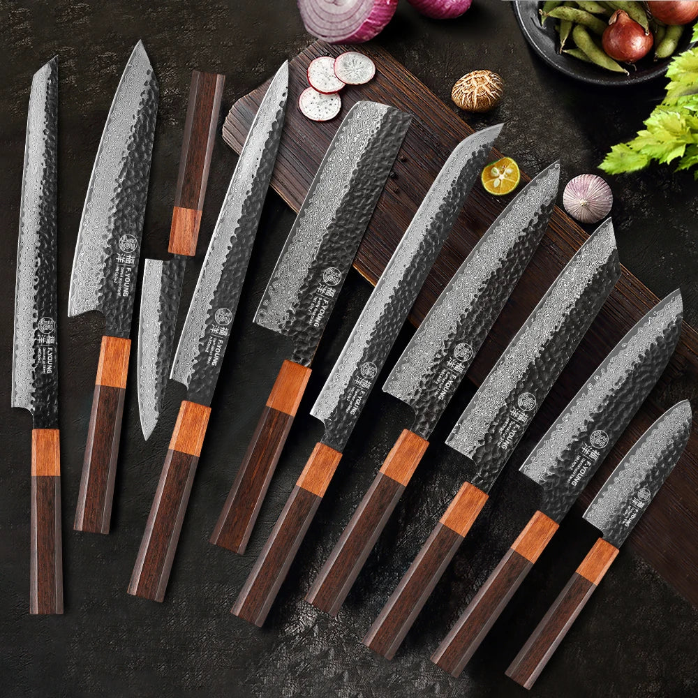 F.YOUNG Hand-Forged Japanese Damascus Chef Knife
