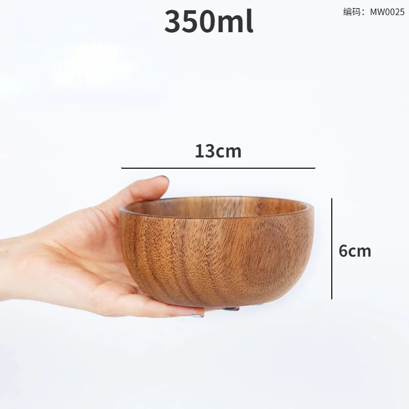 Acacia Wood Salad Wood Bowl