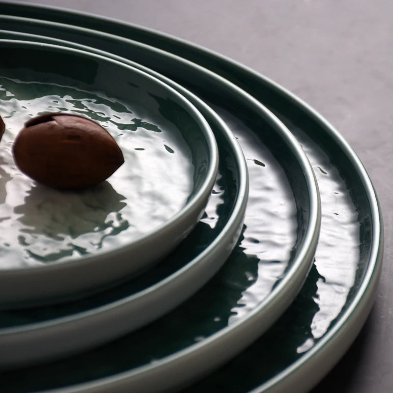 Nordic Gradient Emerald Steak Plate