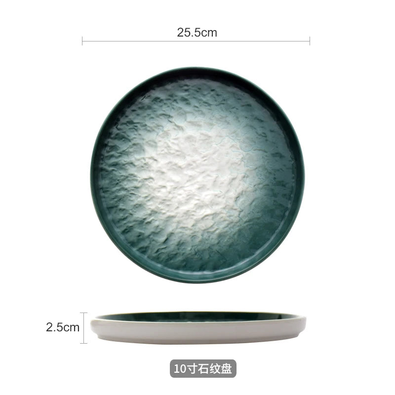 Nordic Gradient Emerald Steak Plate