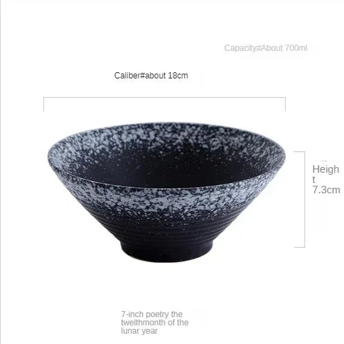 Japanese ceramic household ramen bowl