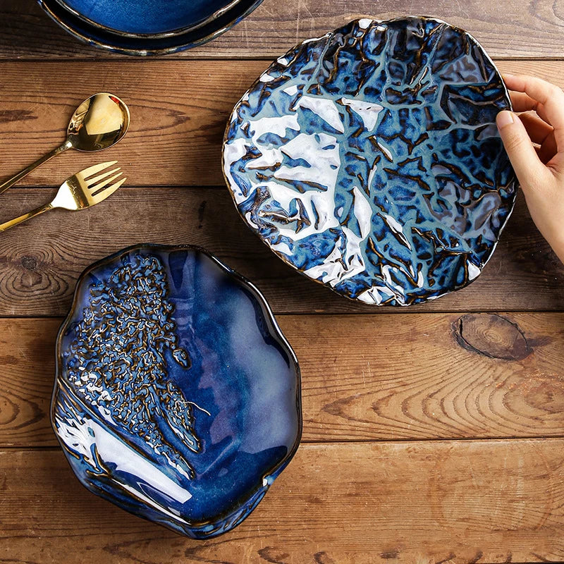 Kiln-Fired Irregular Ceramic Plate