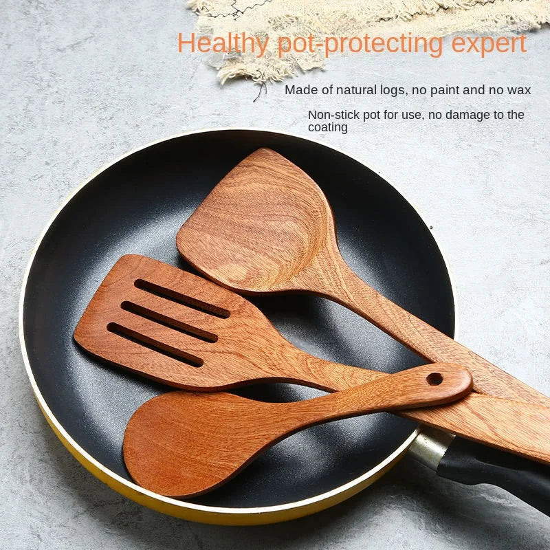 Natural Wooden Spoon & Spatula