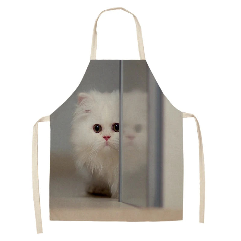 Cute cat printed apron