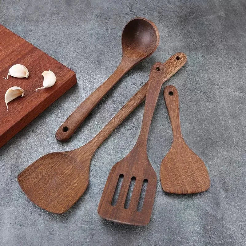 Natural Wooden Spoon & Spatula