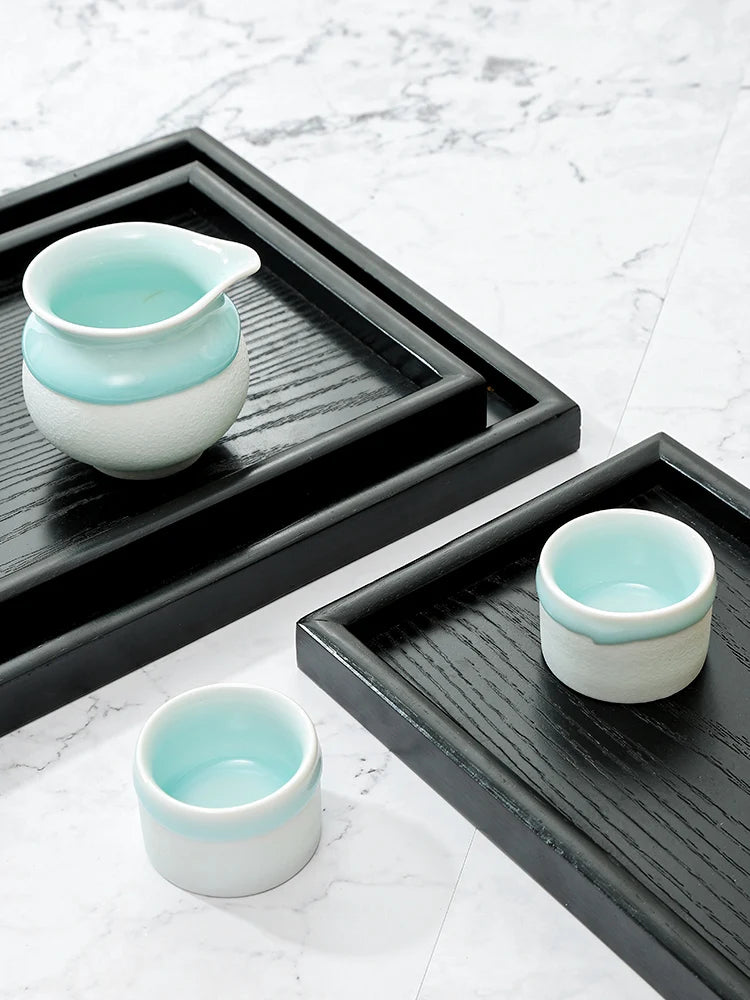 Black Tray Solid Wood