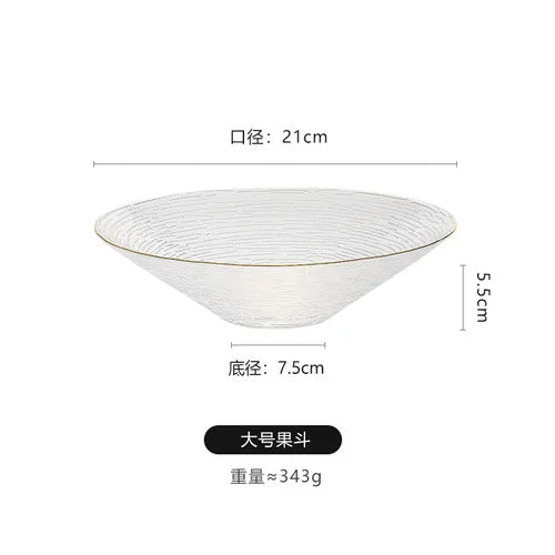 Glass Plate Household Transparent Tableware