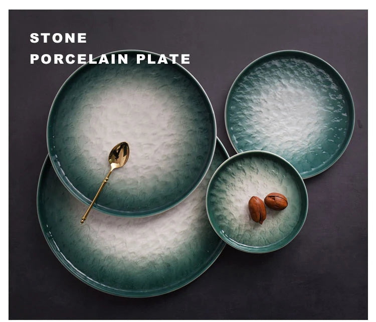 Nordic Gradient Emerald Steak Plate