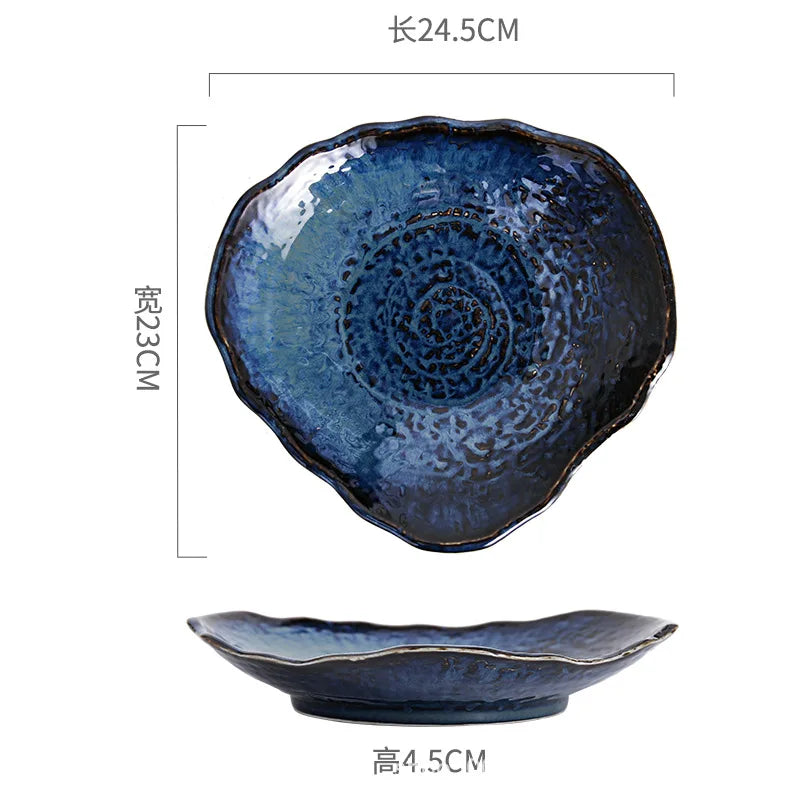 Kiln-Fired Irregular Ceramic Plate