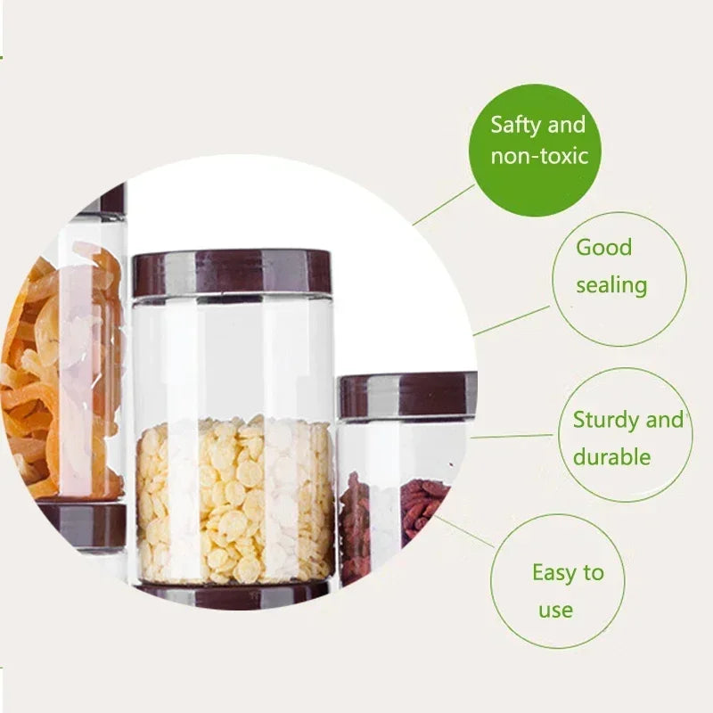 10pcs Food Storage Jars With Coffee Lid